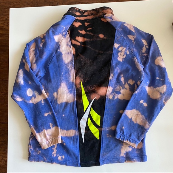 Reebok Tie Dye Vintage 90s Half Zip Oversized Sweatshirt Y2K - Picture 11 of 11